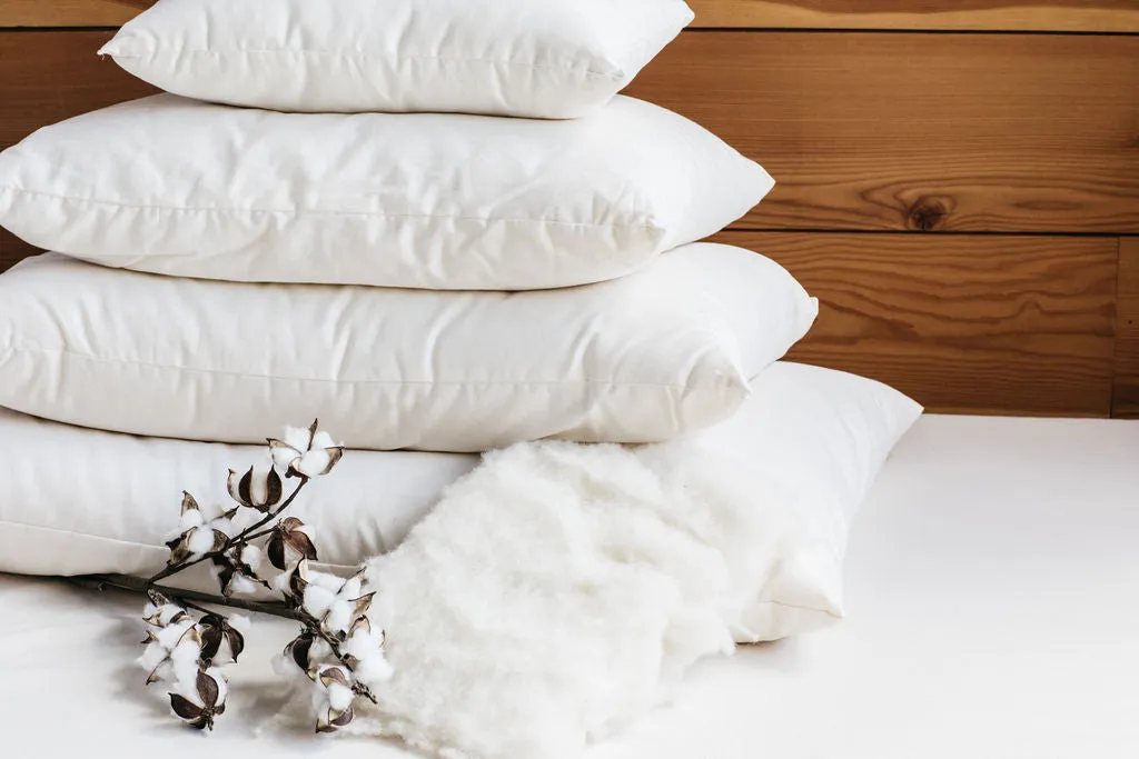 All-Natural Wool-filled Bed Pillow - Clearance