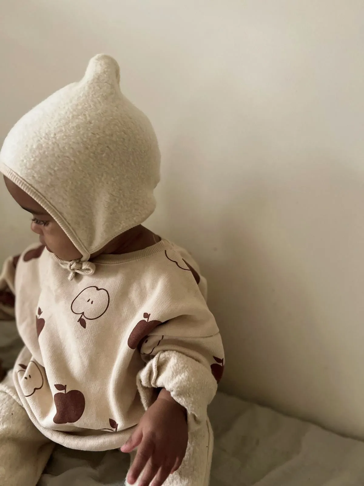 Almond Fleece Bonnet