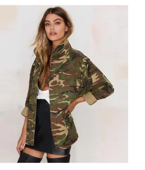 Ann Army Green Camo Jacket