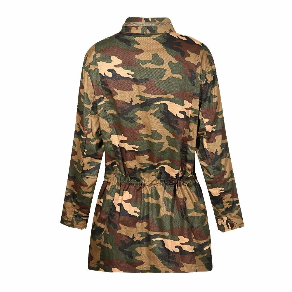 Ann Army Green Camo Jacket