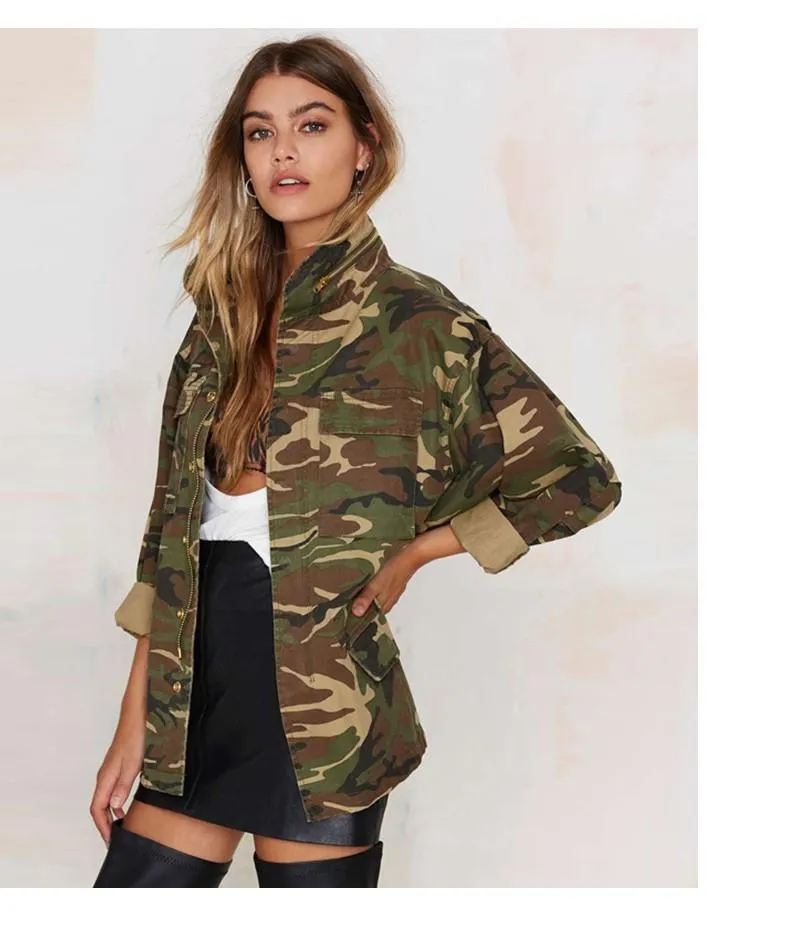 Ann Army Green Camo Jacket
