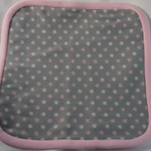 Baby - Lovie - Gray with Pink Polka Dots