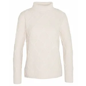 Barbour Burne Ladies Roll Neck Jumper - Ecru