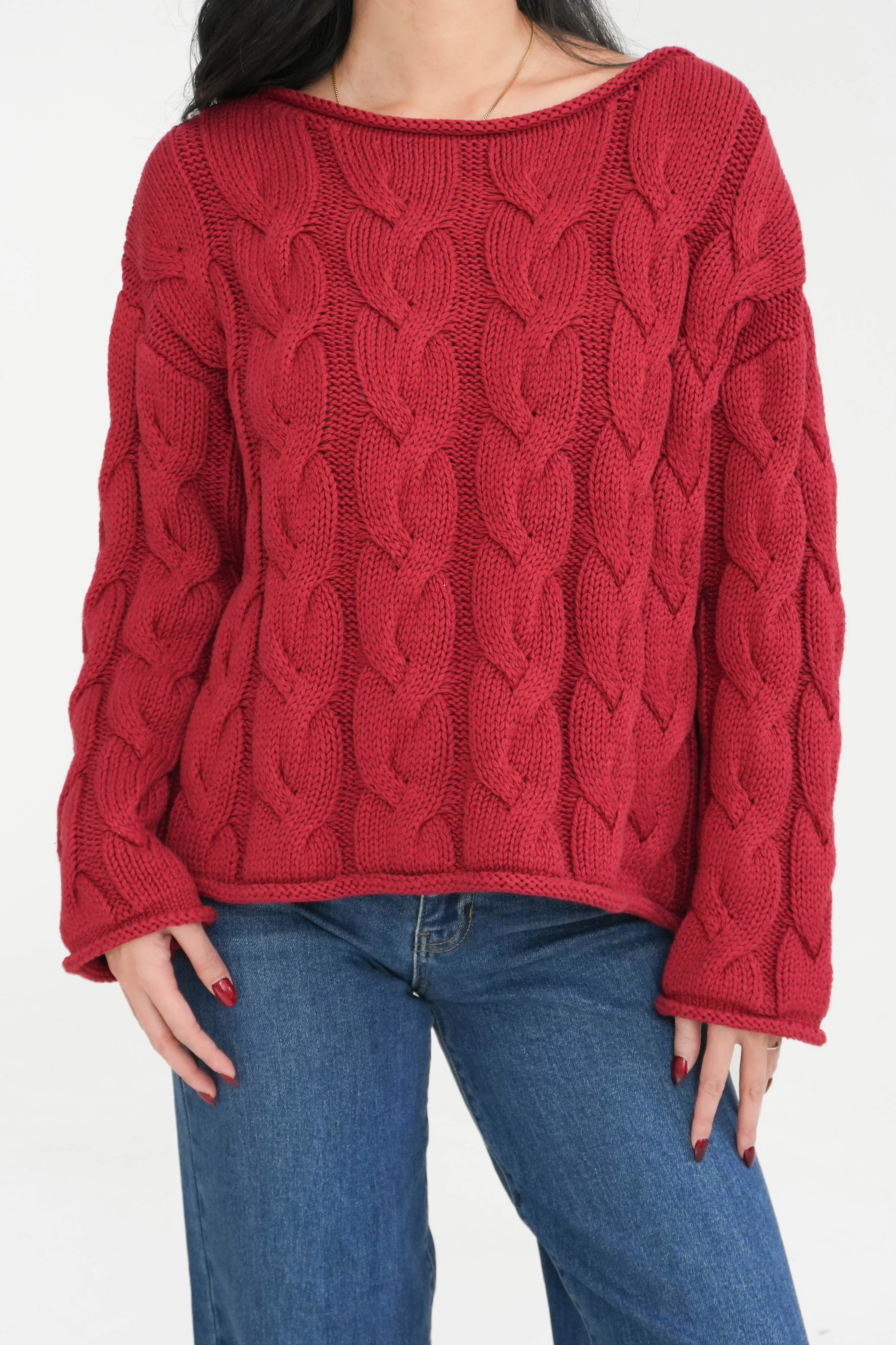 Better Days Sweater in Red