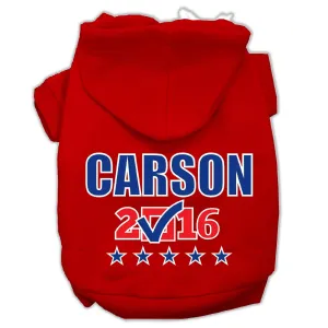 Carson Checkbox Election Screenprint Pet Hoodies Red Size XXL (18)