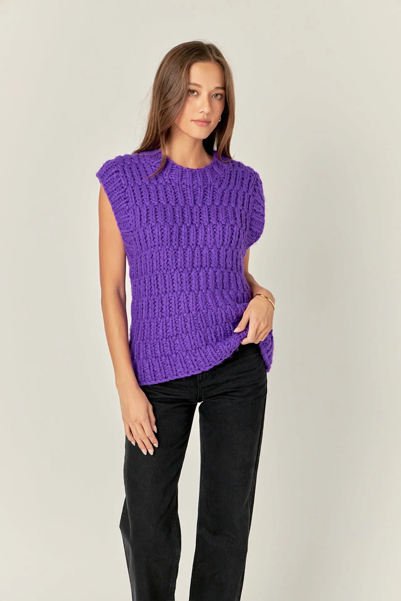 Chunky Knit Sweater Vest