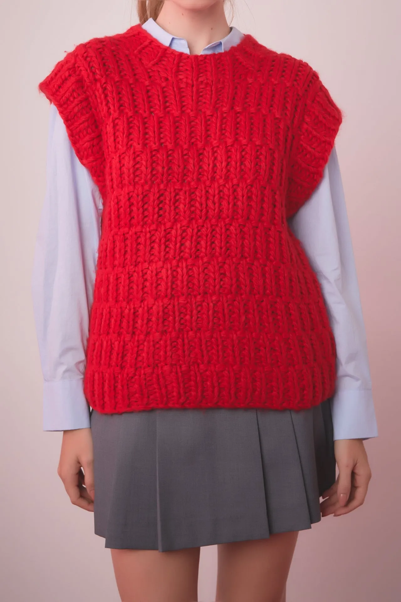 Chunky Knit Sweater Vest