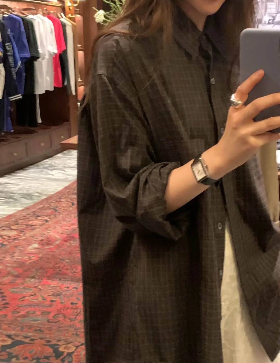 DELE CHECKERED BLOUSE