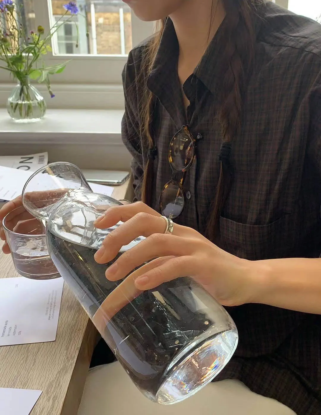 DELE CHECKERED BLOUSE
