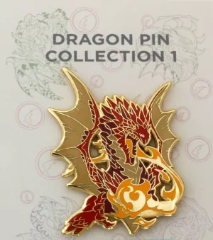 Dragon Pin (Red Dragon) | 2" Hard Enamel Pin