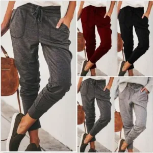 Elastic Waist Loose Elastic Ankle Sports Pants