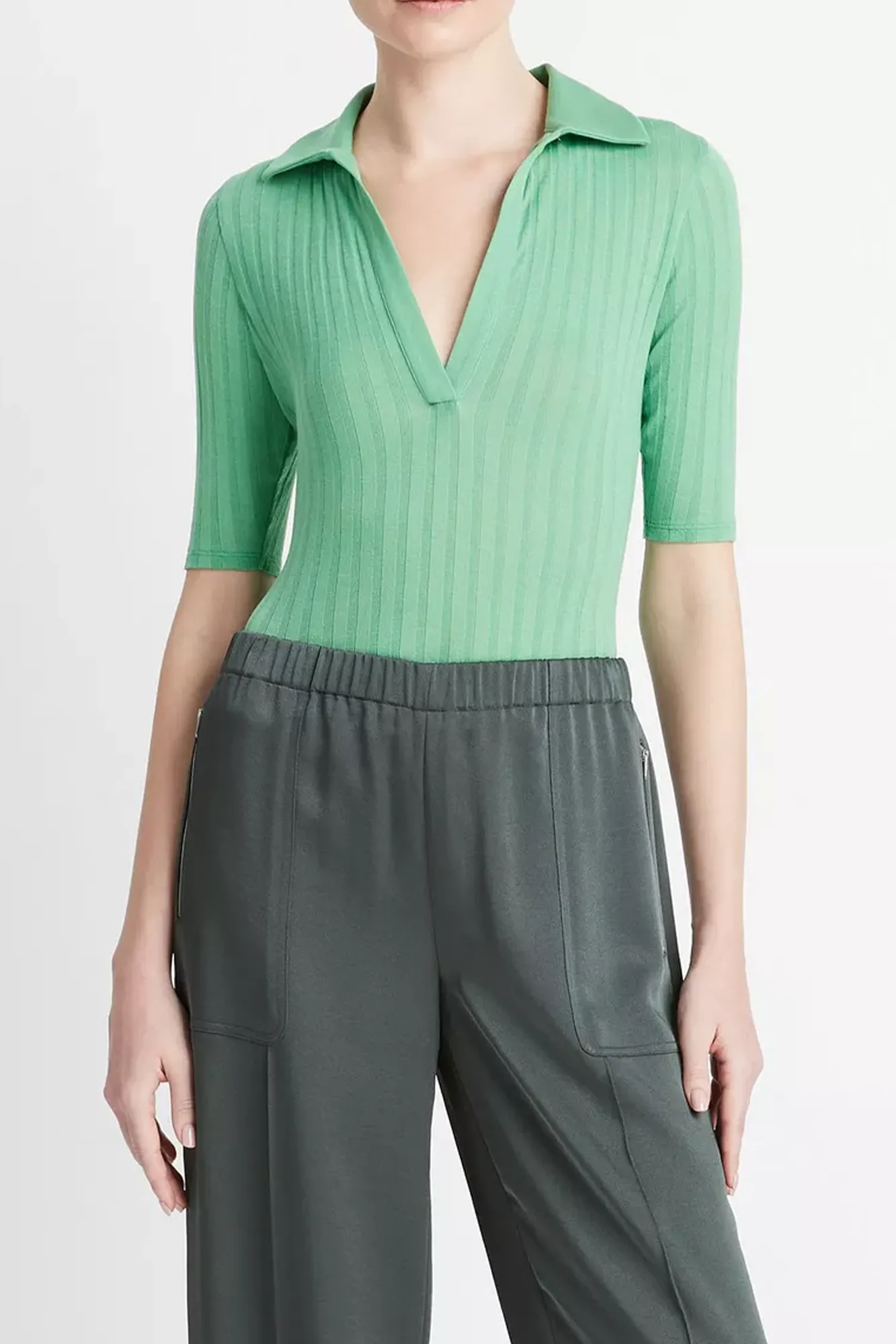 Elbow Sleeve Polo