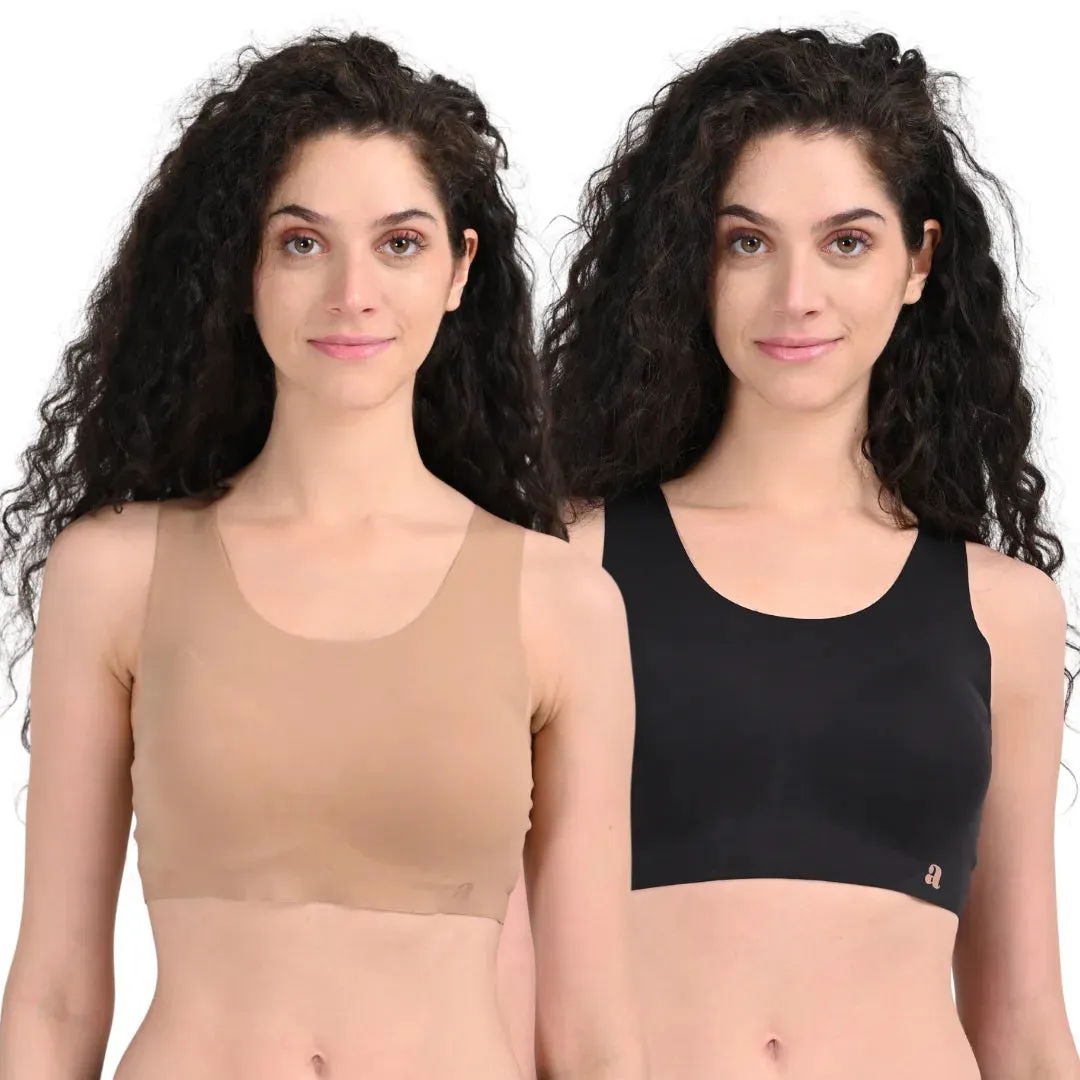 EzeFit  Bra | U Back | Sports Bra/T shirt Bra | Lightly Padded | Seamless | Removable Pads | Pack Of 2