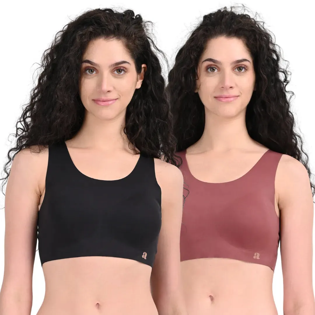EzeFit  Bra | U Back | Sports Bra/T shirt Bra | Lightly Padded | Seamless | Removable Pads | Pack Of 2