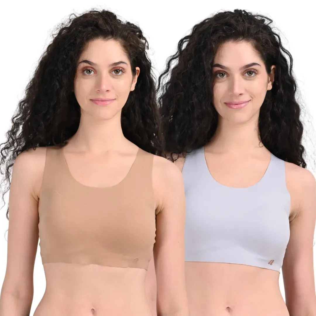 EzeFit  Bra | U Back | Sports Bra/T shirt Bra | Lightly Padded | Seamless | Removable Pads | Pack Of 2