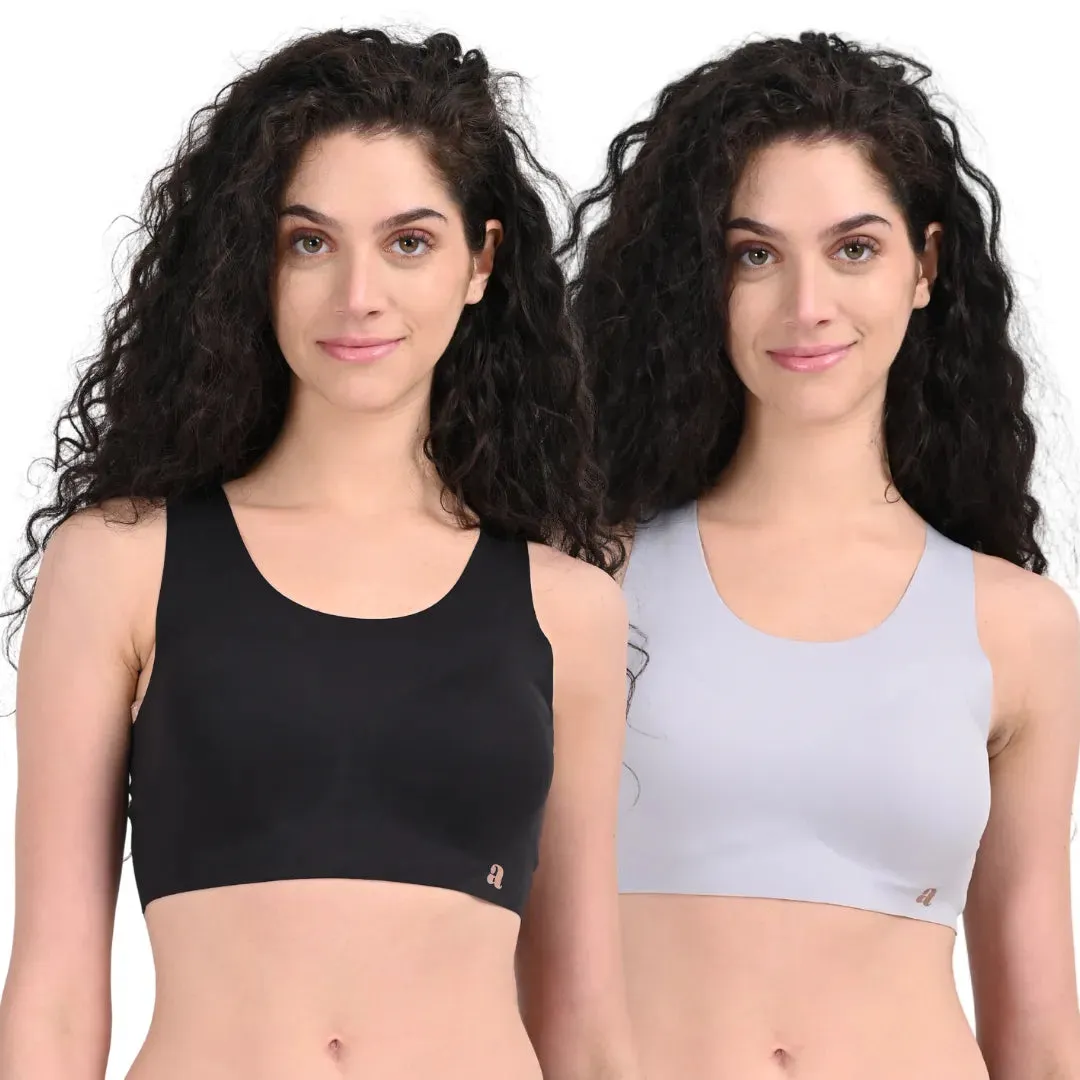 EzeFit  Bra | U Back | Sports Bra/T shirt Bra | Lightly Padded | Seamless | Removable Pads | Pack Of 2