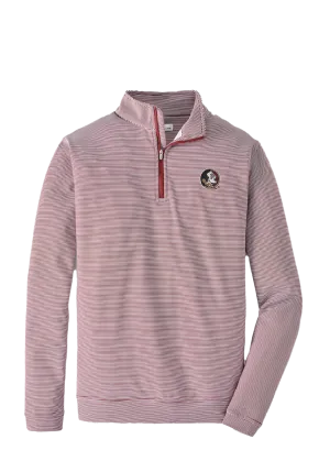 FSU Perth Stripe Perf 1/4 Zip Maroon