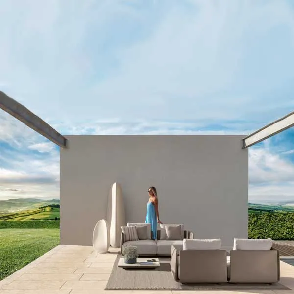 Fully Upholstered Outdoor Furniture - Sofa Set - Melena