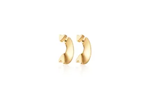Hidden Heart Ear Jackets (Gold)