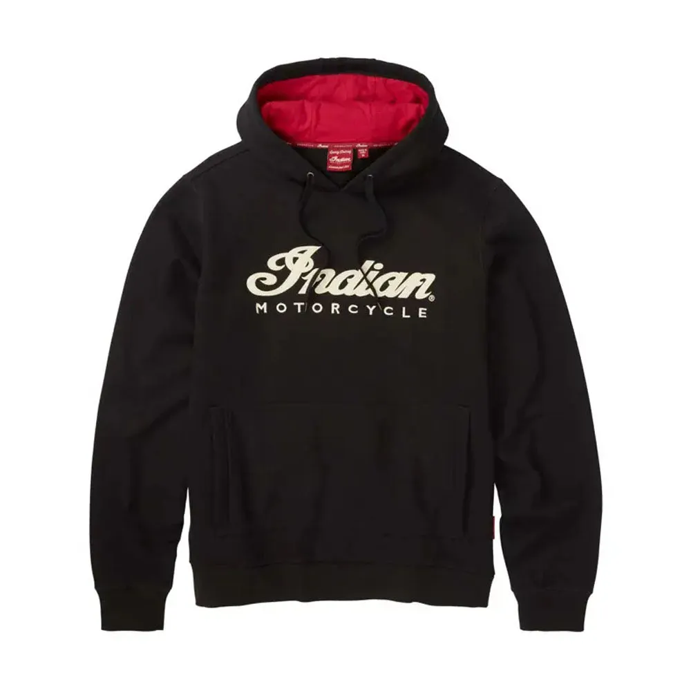 Indian Motorcycle  Mens Applique Headdress Hoodie Warm Comfortable Casual Black