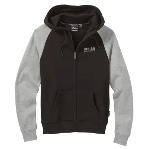 Indian Motorcycle  Womens Contrast Sleeve Hoodie Sweatshirt Warm Soft Comfy Black