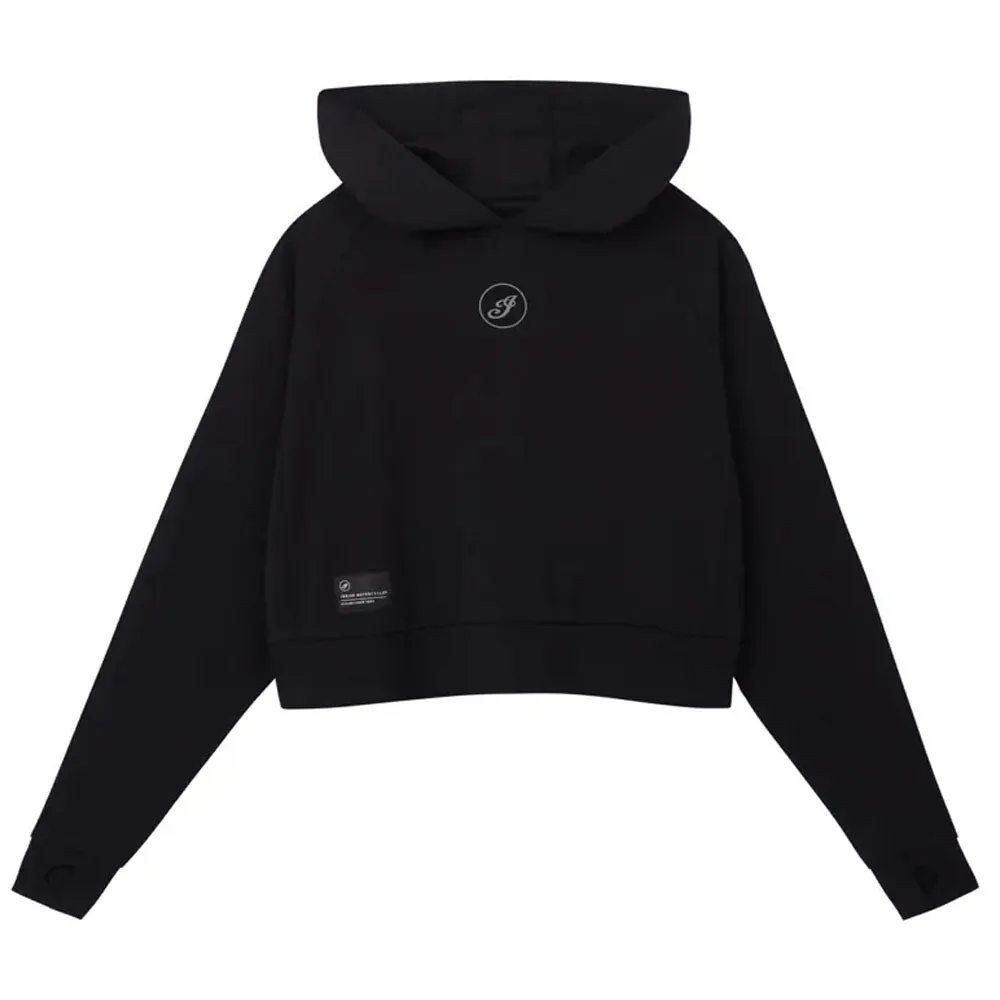 Indian Motorcycle  Womens Cropped Athlete Hoodie Warm Comfortable Casual Black
