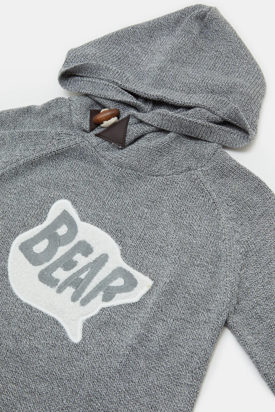 Infant Boys Grey Hooded Pullover