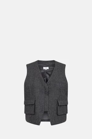 Iris Waistcoat Dark Grey Melange