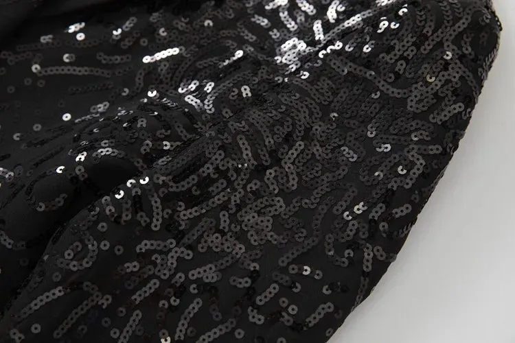 Jordan  Solid  Sequin Trench