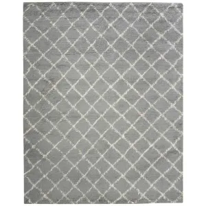 Kenya Diamond Light Gray/Ivory Area Rug