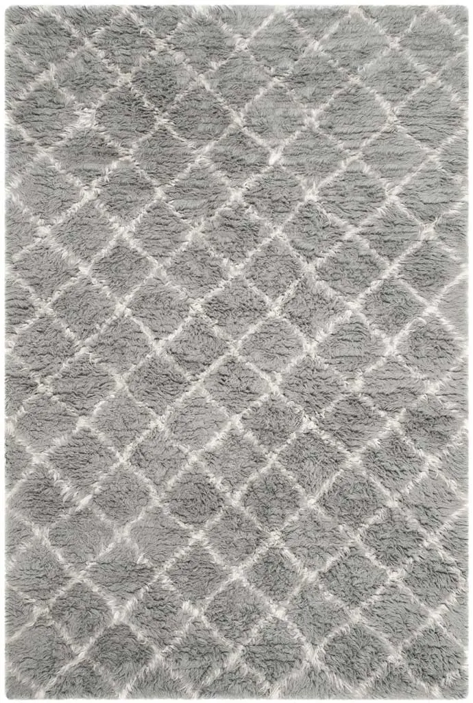 Kenya Diamond Light Gray/Ivory Area Rug