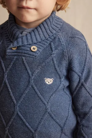 Kids' blue knitted jumper