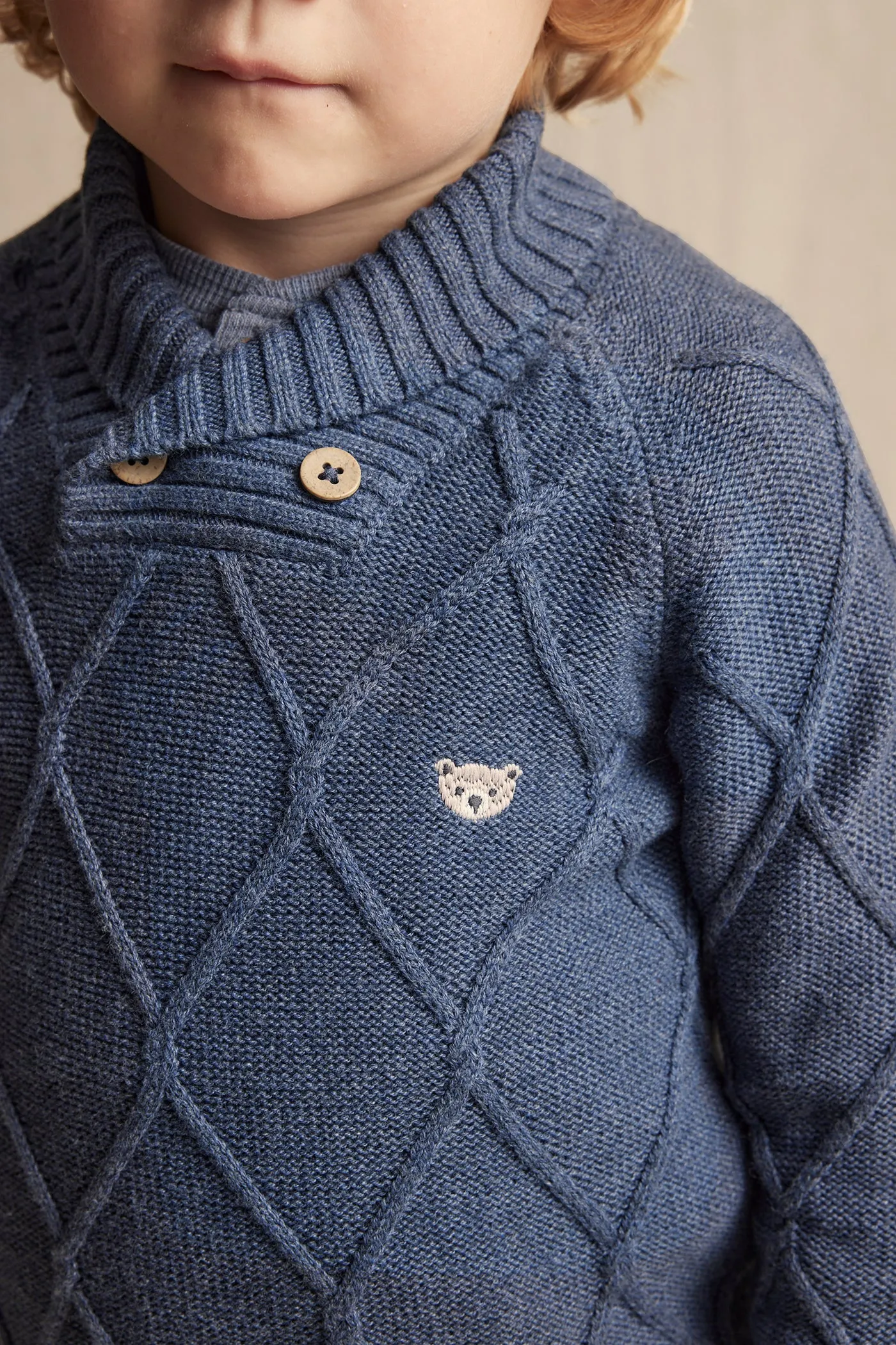 Kids' blue knitted jumper