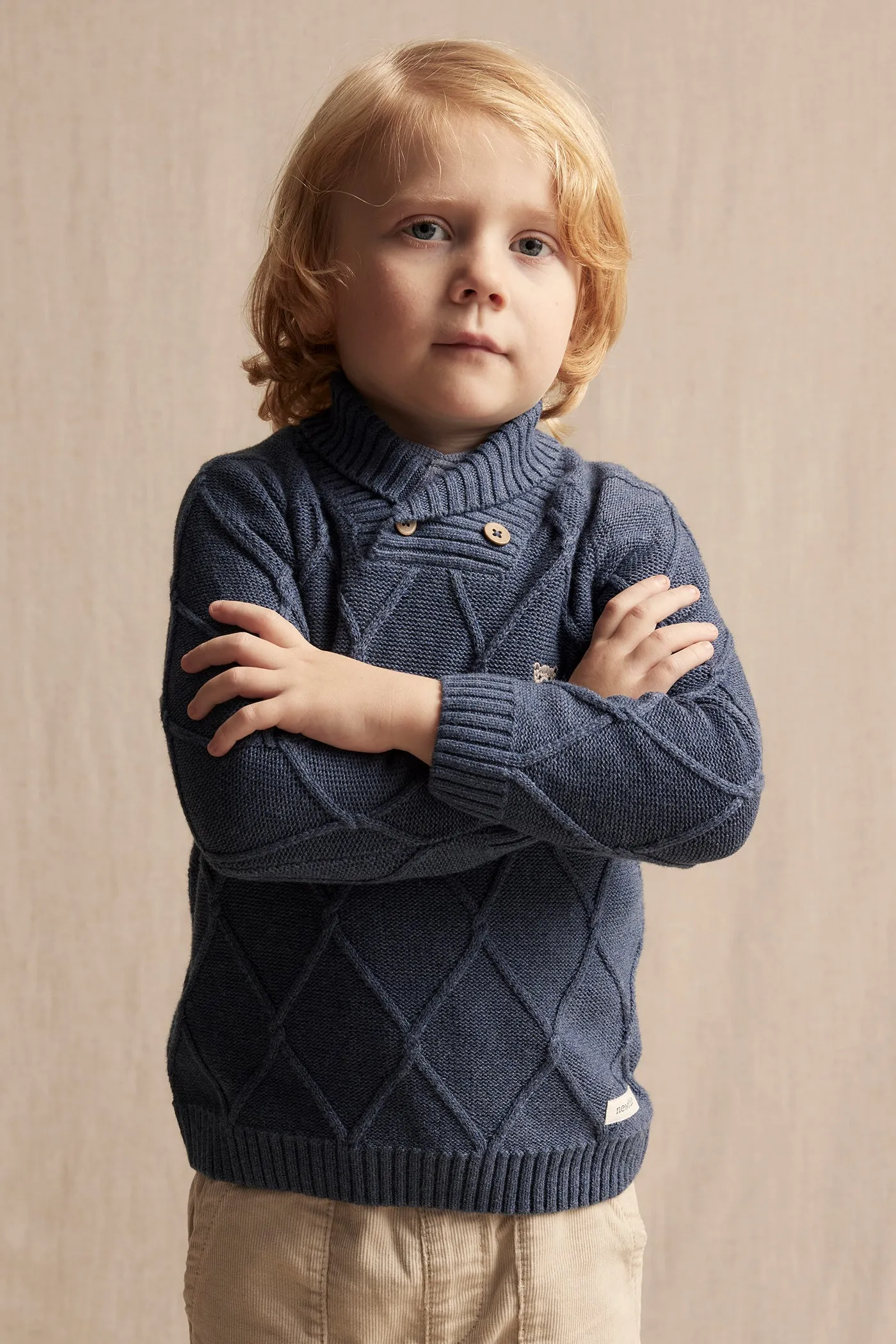 Kids' blue knitted jumper