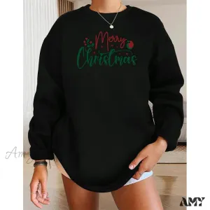 Leisure Merry Alphabet Printed Christmas Hoodie