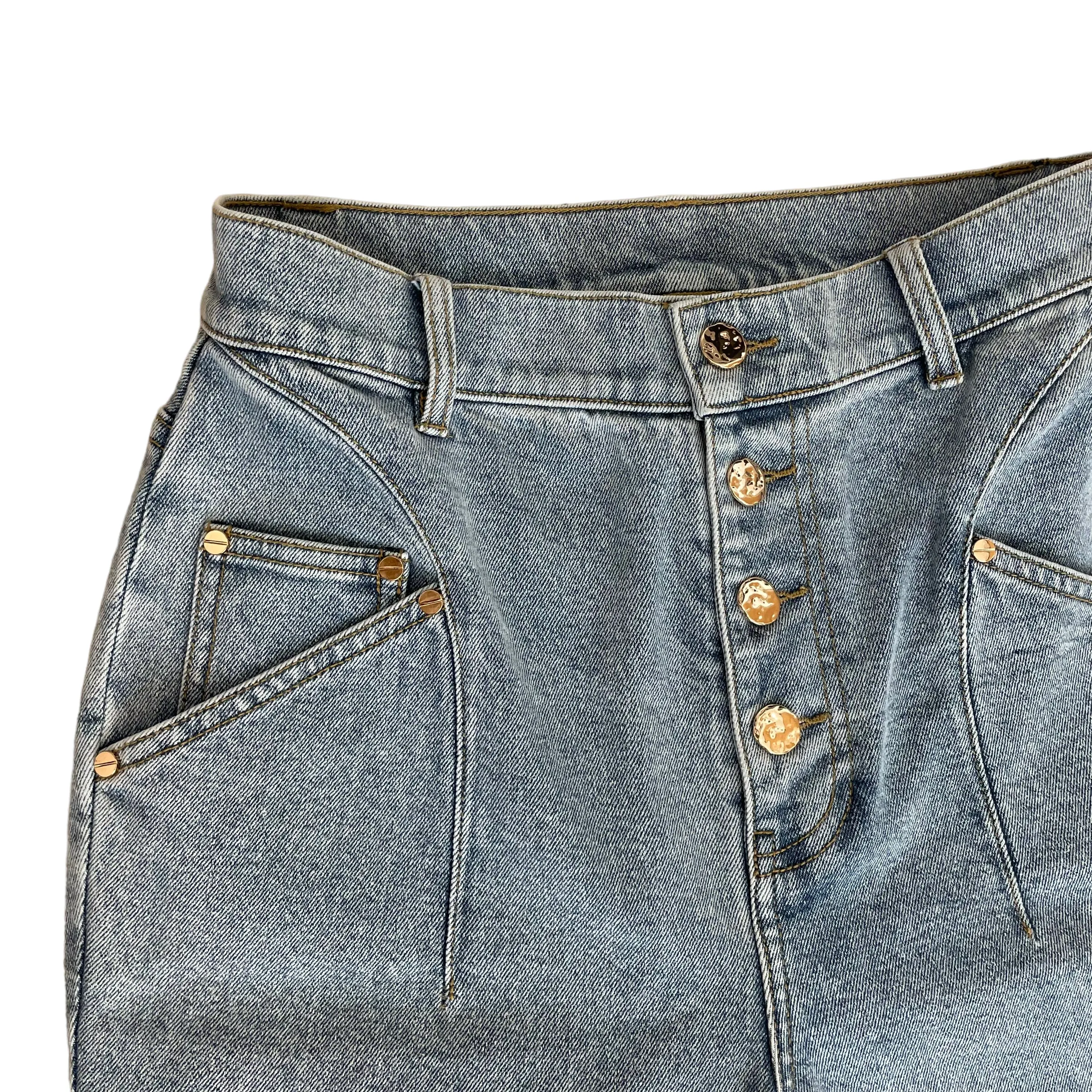 Light Wash Denim Jeans - 4