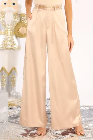 Long Term Light Mocha Wide Leg Pants