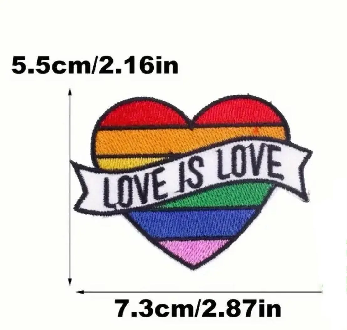 Love is Love Rainbow Heart- Embroidered Patch