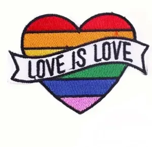 Love is Love Rainbow Heart- Embroidered Patch