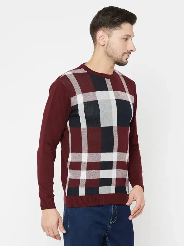 Men Wine Sweaters