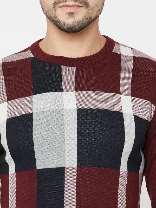Men Wine Sweaters