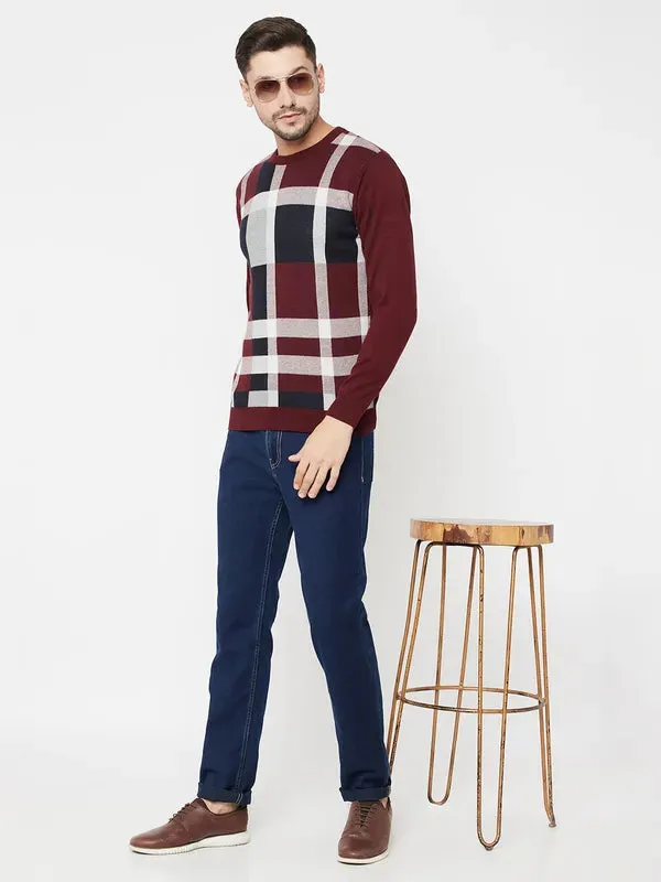 Men Wine Sweaters