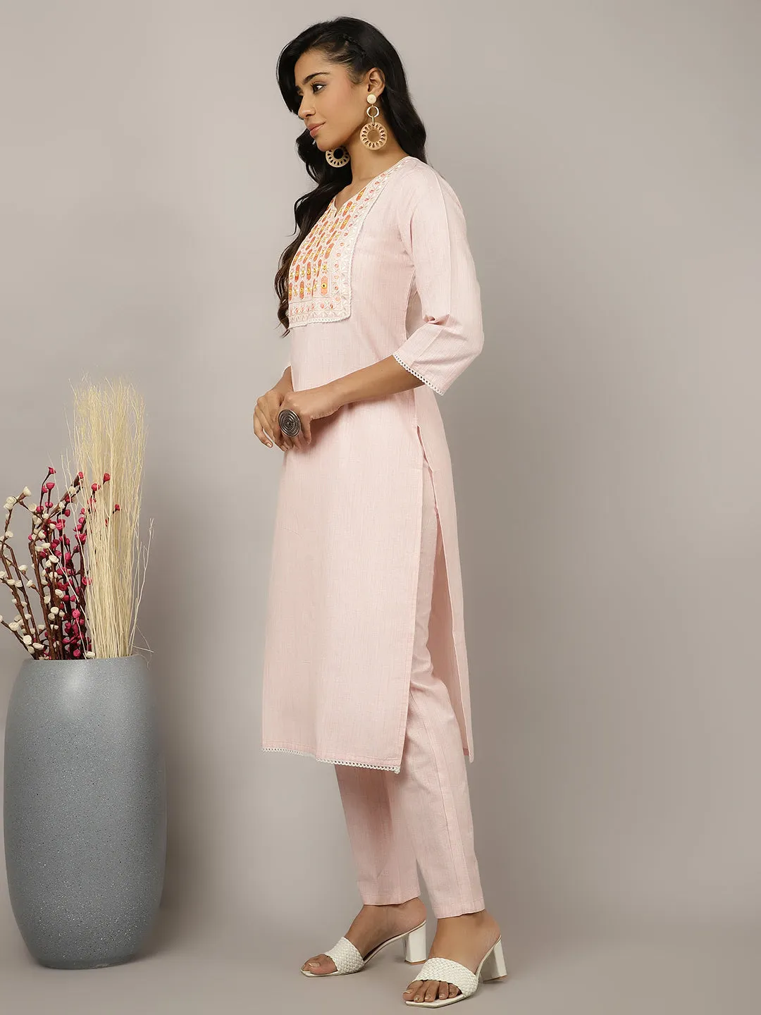 Mirror Work Embroidered Festive Suit Set