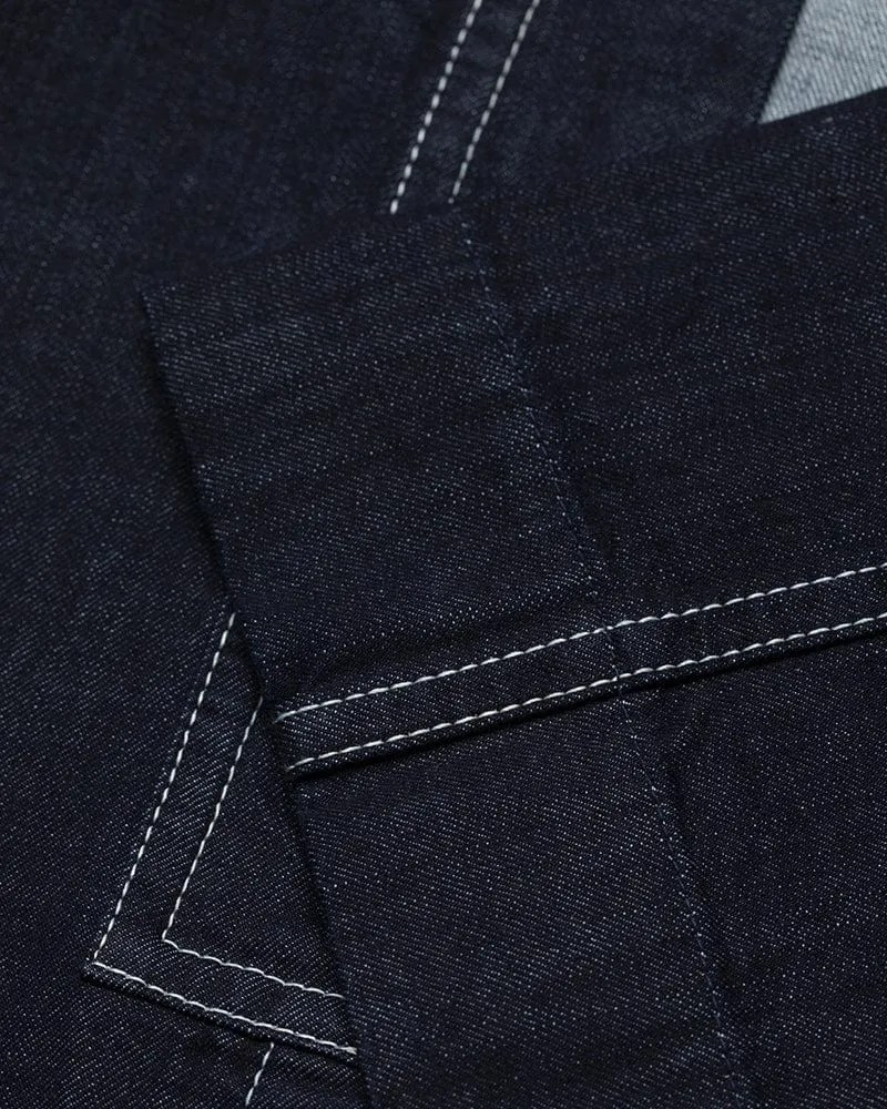 Modern Happi Jacket, Denim, Hikeshi