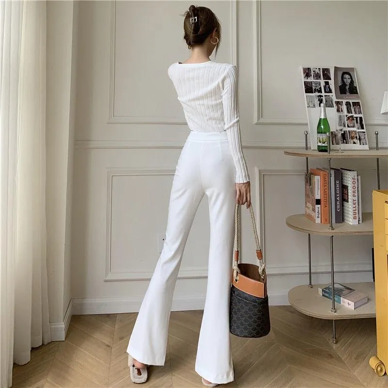 Old Money Hem Split Pants