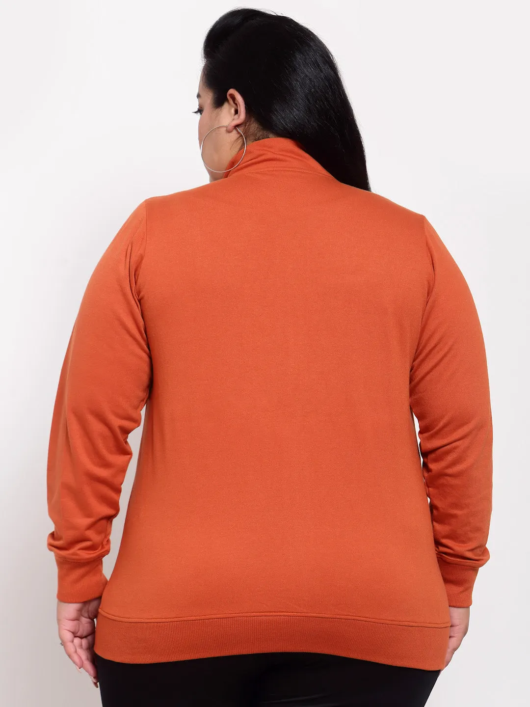 plusS Women Orange Sweatshirt