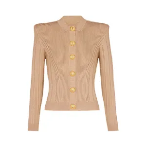 Pre Order:  Knitted Waist Cinching Slim Cardigan