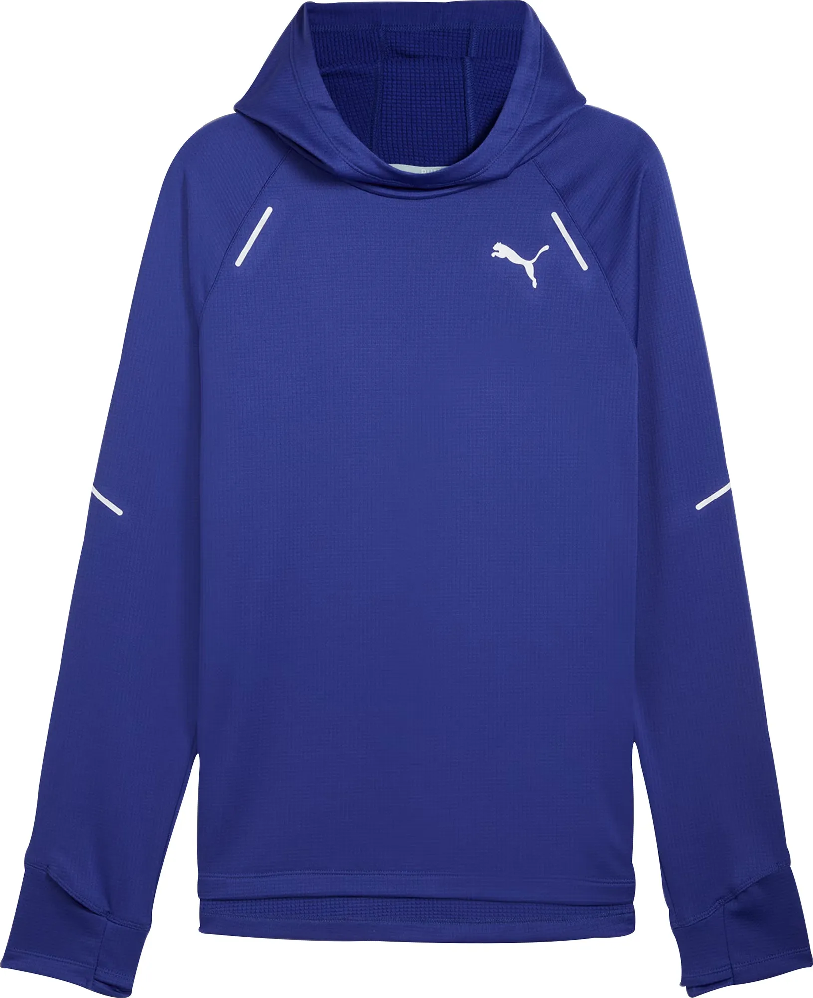 Puma Run Grid Fleece Mens Running Hoody - Blue