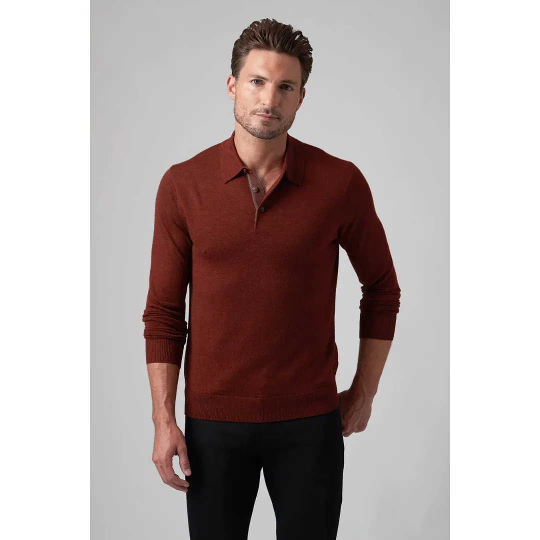 Raffi The Logan Long Sleeves 2-Button Polo Sweater