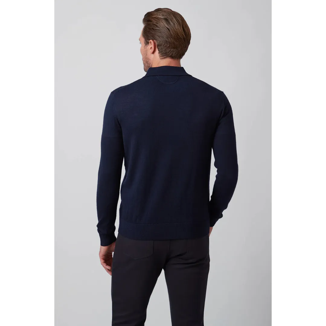 Raffi The Logan Long Sleeves 2-Button Polo Sweater